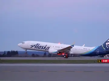 Un avión de Alaska Airlines