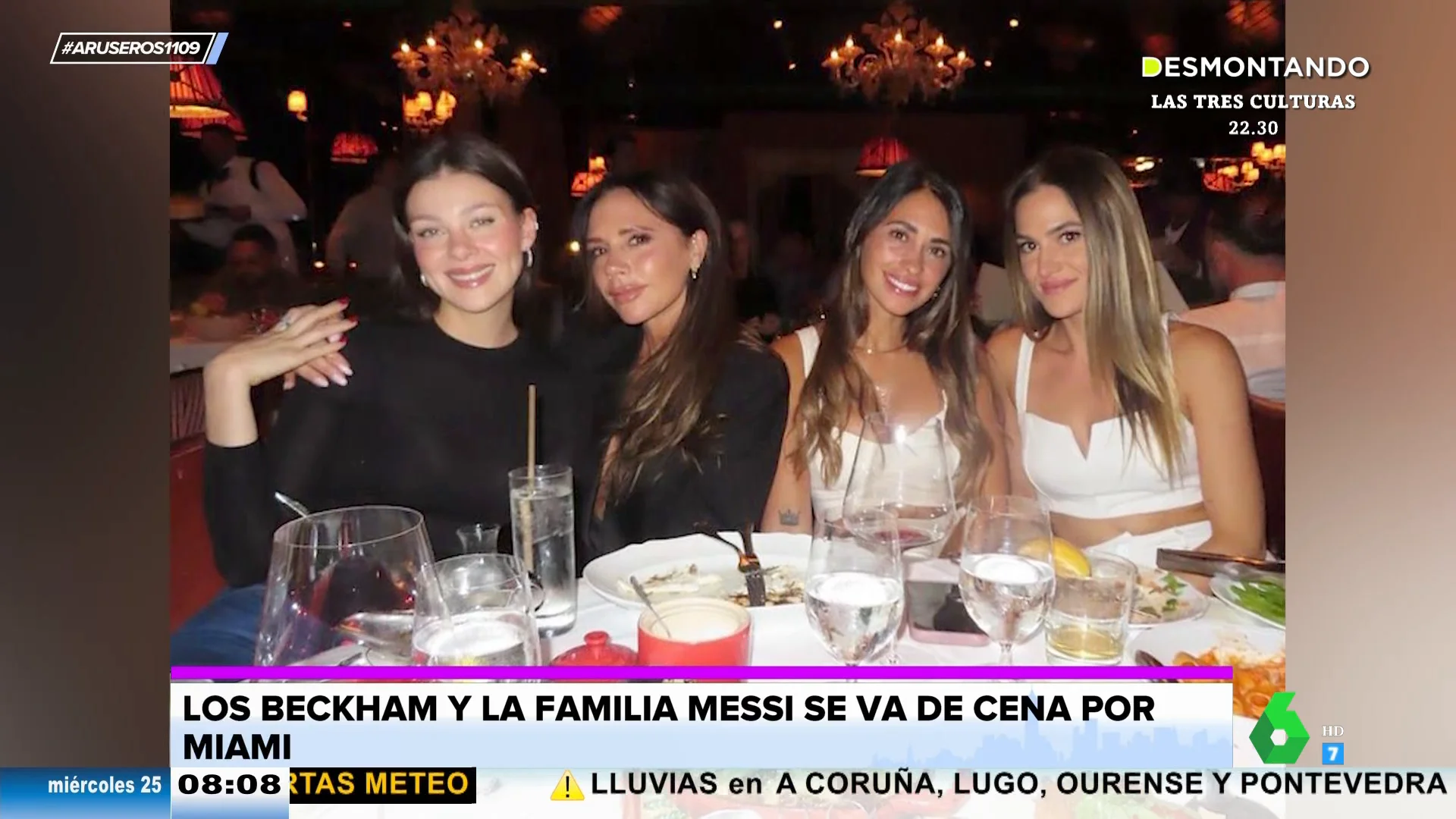 Messi con David Beckham y Antonela con Victoria: la foto viral de dos de las parejas más famosas del mundo