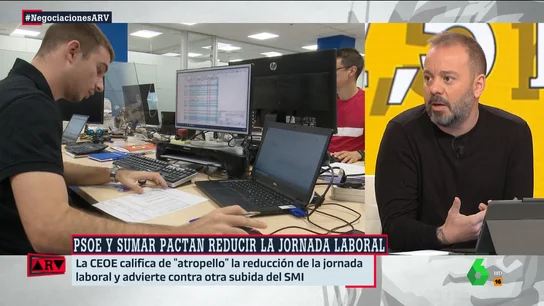 Maestre analiza el "problema" de la reducción de la jornada laboral: "Hay sectores que trabajan más de 40 horas" Maestre analiza el "problema" de la reducción de la jornada laboral: "Hay sectores que trabajan más de 40 horas"
