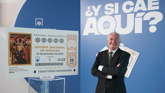 Jesús Huerta, el presidente de SELAE, en la presentación de la Lotería de Navidad de 2023 Jesús Huerta, el presidente de SELAE, en la presentación de la Lotería de Navidad de 2023