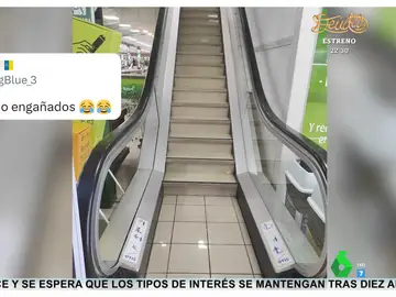 El &#39;vacile&#39; viral de un supermercado de Tenerife a sus clientes: les hacen creer que las escaleras son mecánicas
