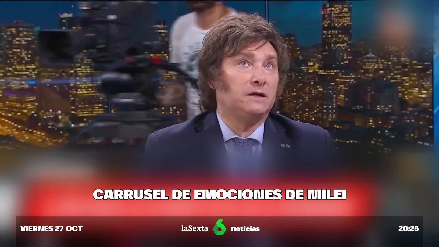 El extraño comportamiento de Javier Milei durante una entrevista televisada: al borde de las lágrimas, ira, reproches... El extraño comportamiento de Javier Milei durante una entrevista televisada: al borde de las lágrimas, ira, reproches...