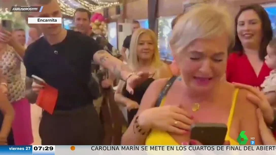 La emoción de Encarnita cuando su hijo aparece por sorpresa desde Róterdam en su cumpleaños La emoción de Encarnita cuando su hijo aparece por sorpresa desde Róterdam en su cumpleaños