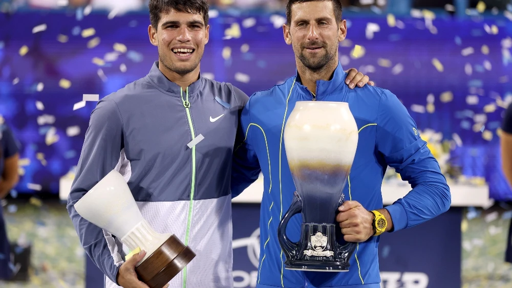 Carlos Alcaraz y Novak Djokovic