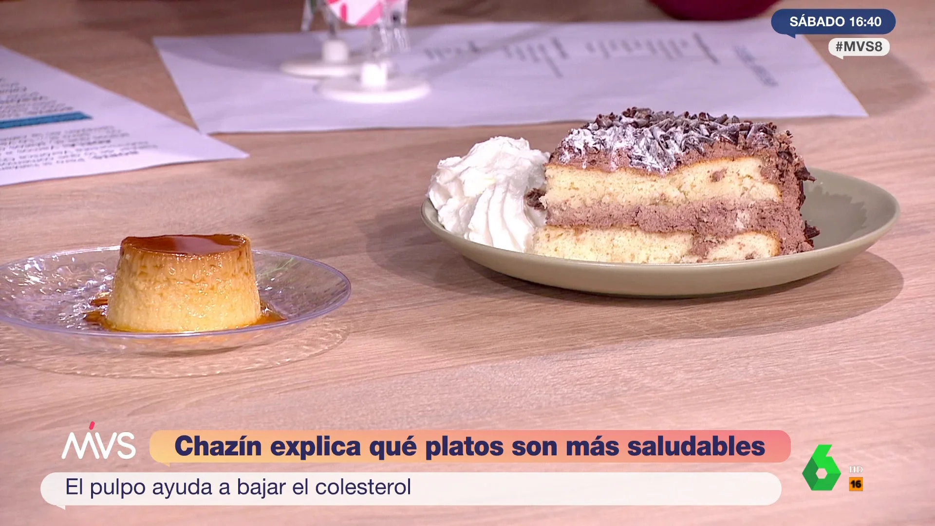 Flan de huevo o tarta de chocolate: ¿cuál tiene menos colesterol? 