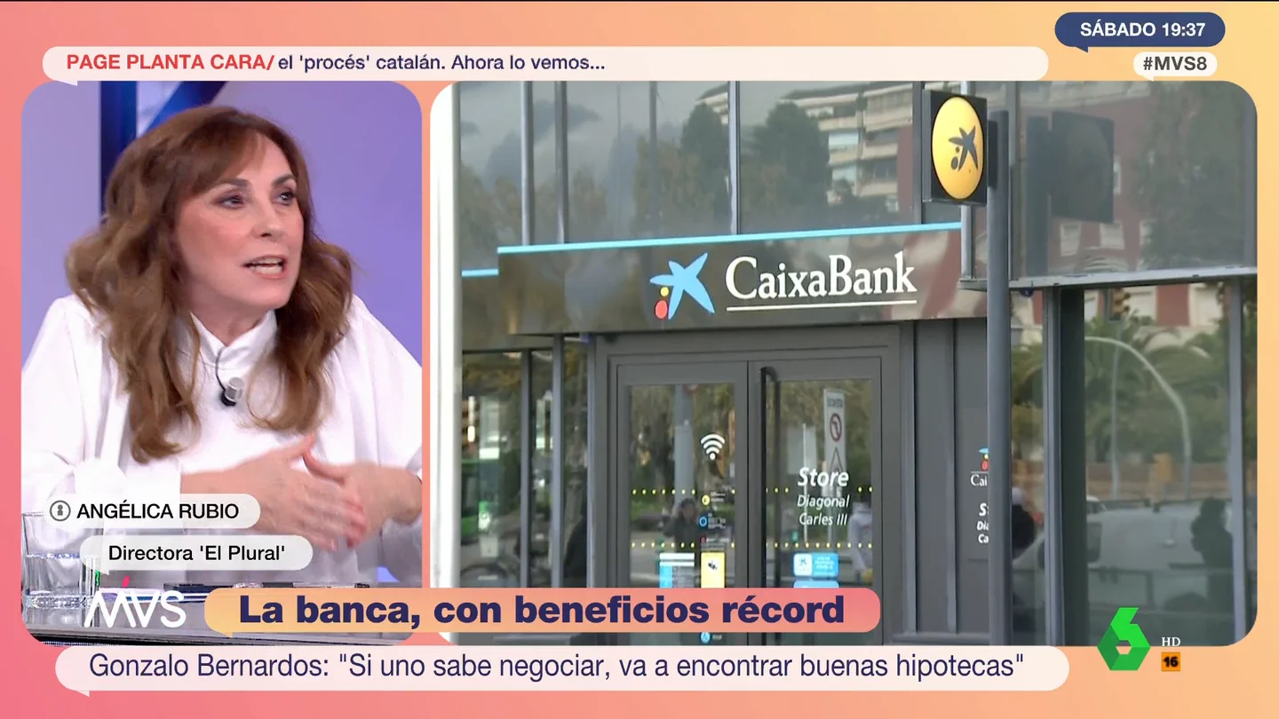 La crítica de Angélica Rubio a los bancos La crítica de Angélica Rubio a los bancos