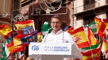 El líder del PP, Alberto Núñez Feijóo, en su comparecencia desde Málaga