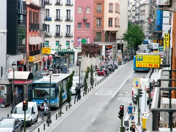 Calle Atocha, en Madrid Calle Atocha, en Madrid