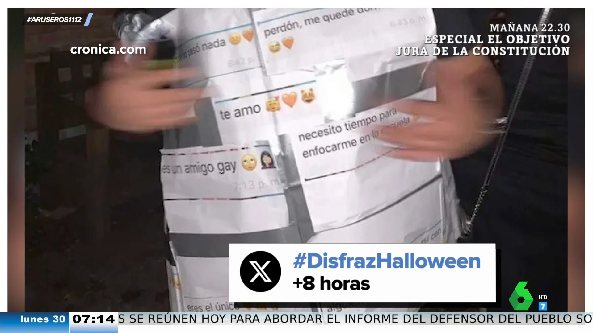 "Tranquilo, cariño, es un amigo gay": este disfraz de Halloween, que recopila todas las excusas de las ex, sí que da miedo