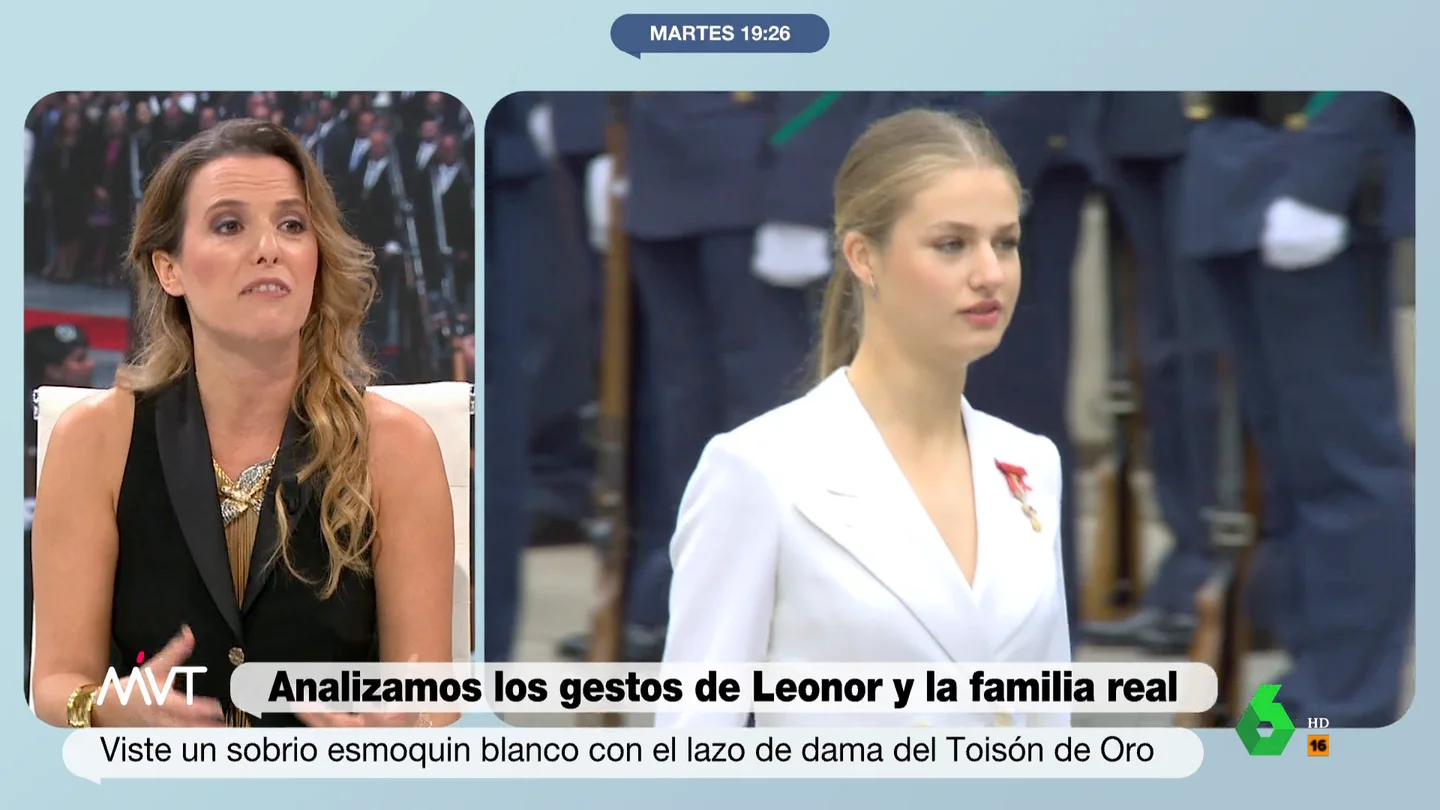 Patrycia Centeno analiza el simbolismo del traje blanco de Leonor: "Tiene mucho que ver con el sufragismo femenino" Patrycia Centeno analiza el simbolismo del traje blanco de Leonor: "Tiene mucho que ver con el sufragismo femenino"