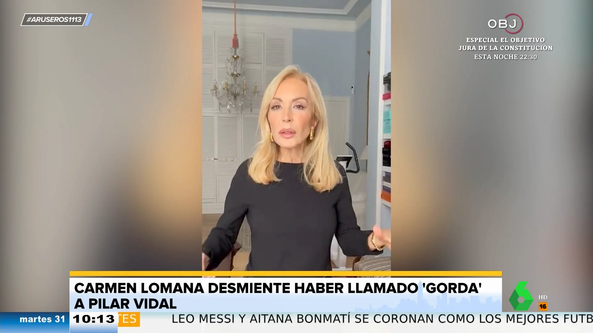 Carmen Lomana desvela qué ocurrió tras las cámaras de Espejo Público: "No es cierto que llamara gorda a Pilar Vidal" Carmen Lomana desvela qué ocurrió tras las cámaras de Espejo Público: "No es cierto que llamara gorda a Pilar Vidal"