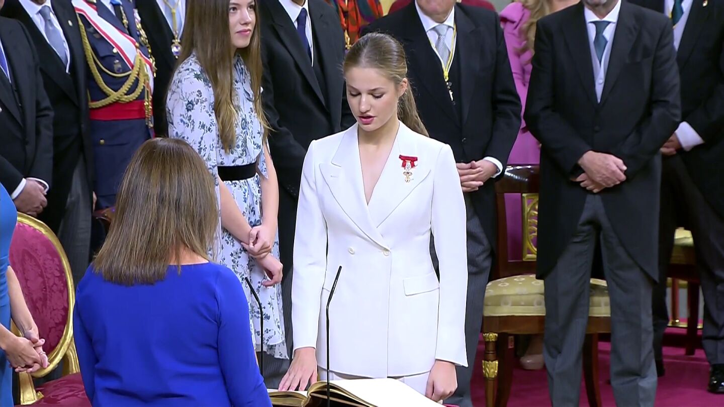 La princesa Leonor jura la Constitución en el Congreso