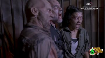 "Soy yo la que voy a dar sustos": Jiaping triunfa en su papel de zombi en el pasaje del terror