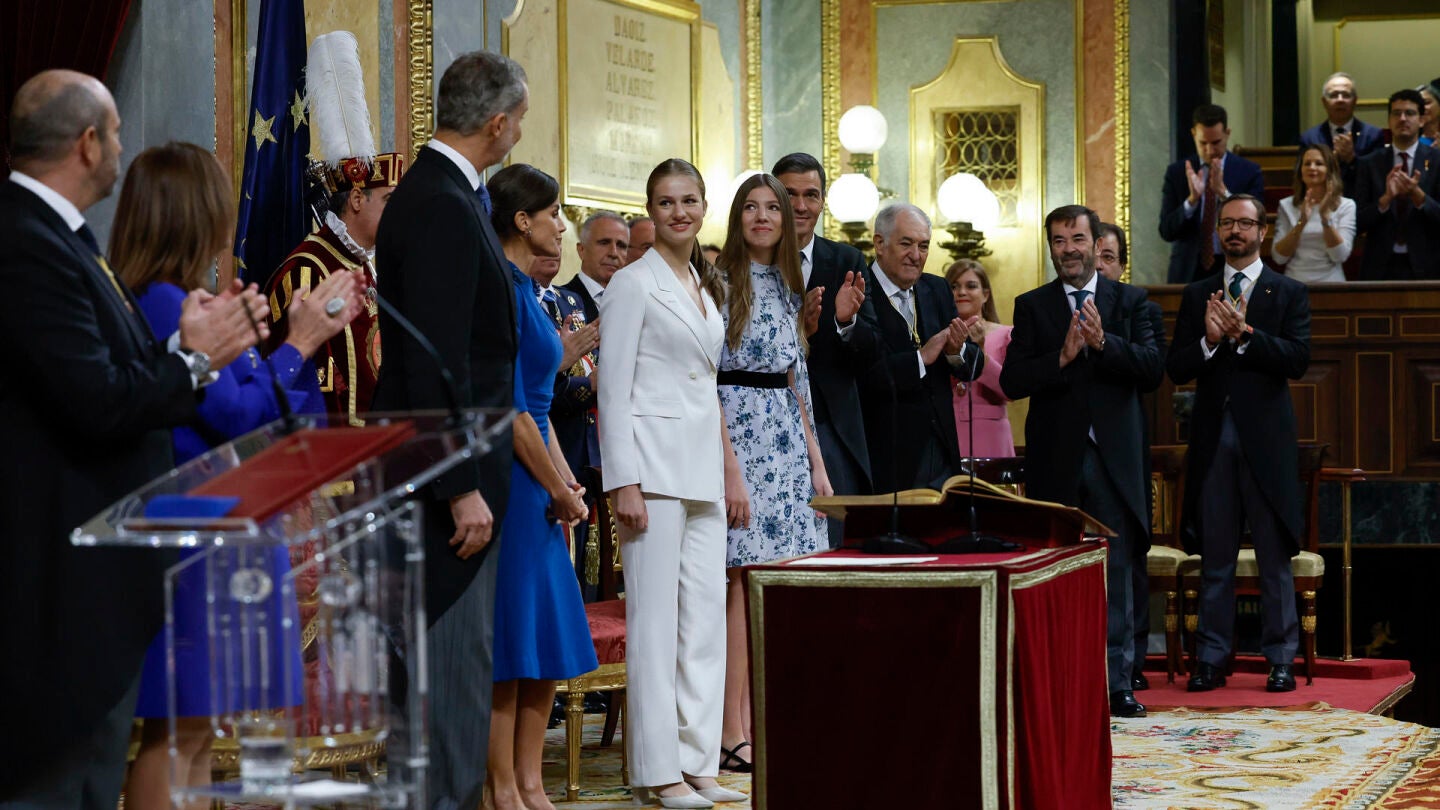 MIradas de complicidad entre Leonor y su padre