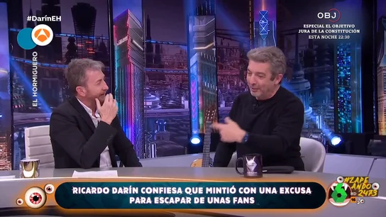 Ricardo Darín confiesa en El Hormiguero la excusa que usó para 'huir' de unas fans Ricardo Darín confiesa en El Hormiguero la excusa que usó para 'huir' de unas fans