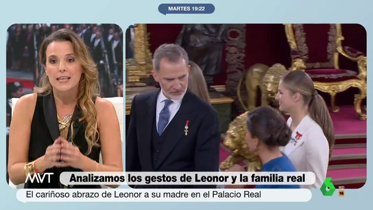 Patrycia Centeno interpreta el gesto de la princesa Leonor con la reina Letizia: "Está bien, mamá, tranquilízate" Patrycia Centeno interpreta el gesto de la princesa Leonor con la reina Letizia: "Está bien, mamá, tranquilízate"