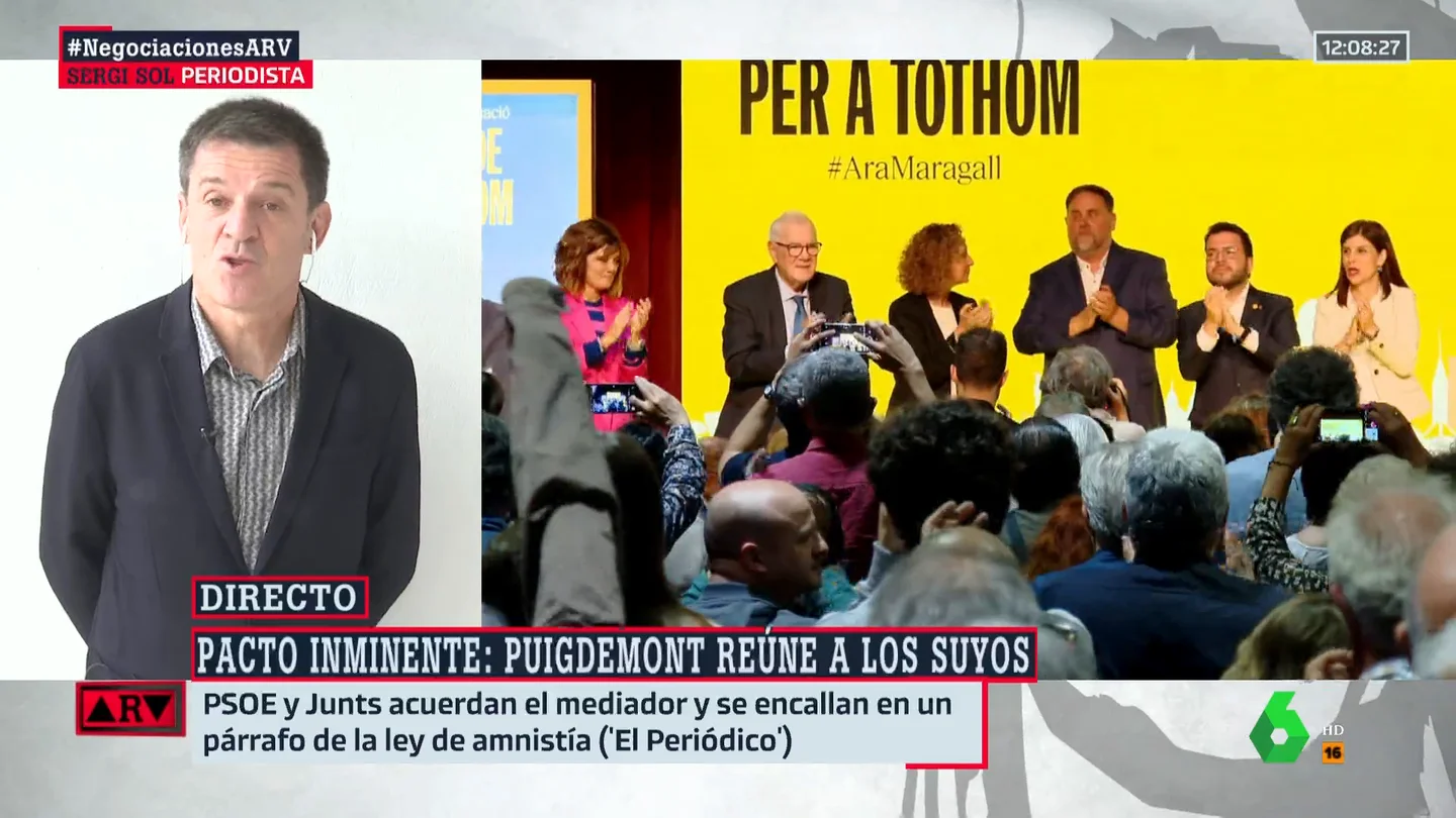 El análisis de Sergi Sol sobre la relación entre ERC y Junts: "Es una batalla permanente" El análisis de Sergi Sol sobre la relación entre ERC y Junts: "Es una batalla permanente"