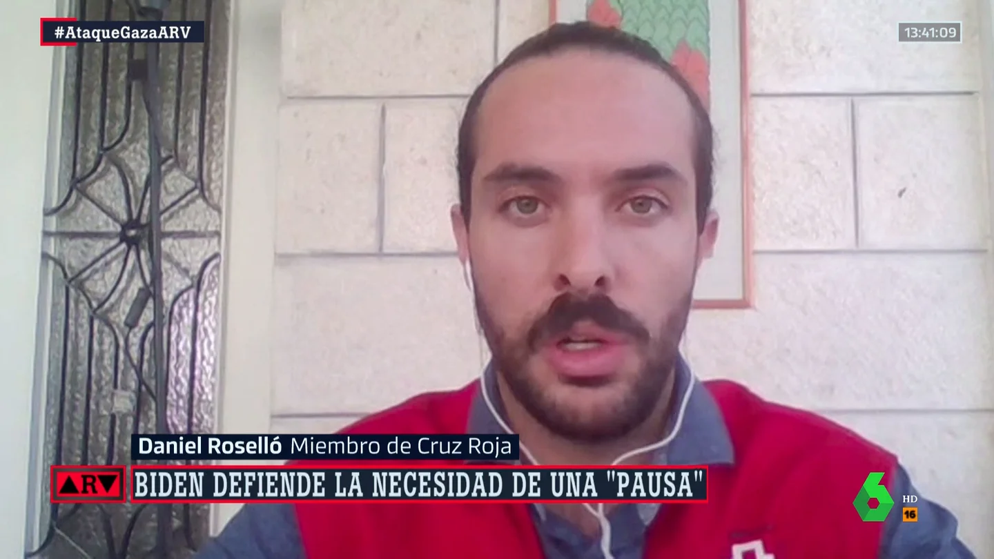 Daniel Roselló, miembro de la Cruz Roja, pide más ayuda humanitaria para Gaza: "Es necesario que entre de manera continuada" Daniel Roselló, miembro de la Cruz Roja, pide más ayuda humanitaria para Gaza: "Es necesario que entre de manera continuada"