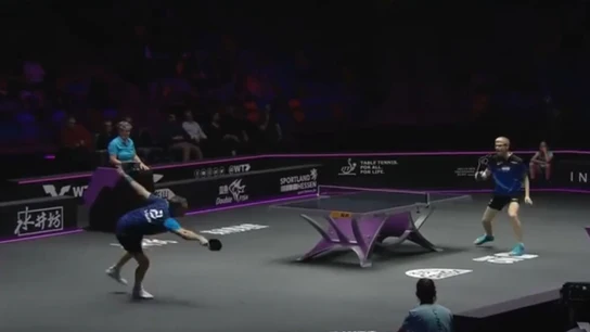 Partido entre Félix Lebrun y Simon Gauzy Partido entre Félix Lebrun y Simon Gauzy