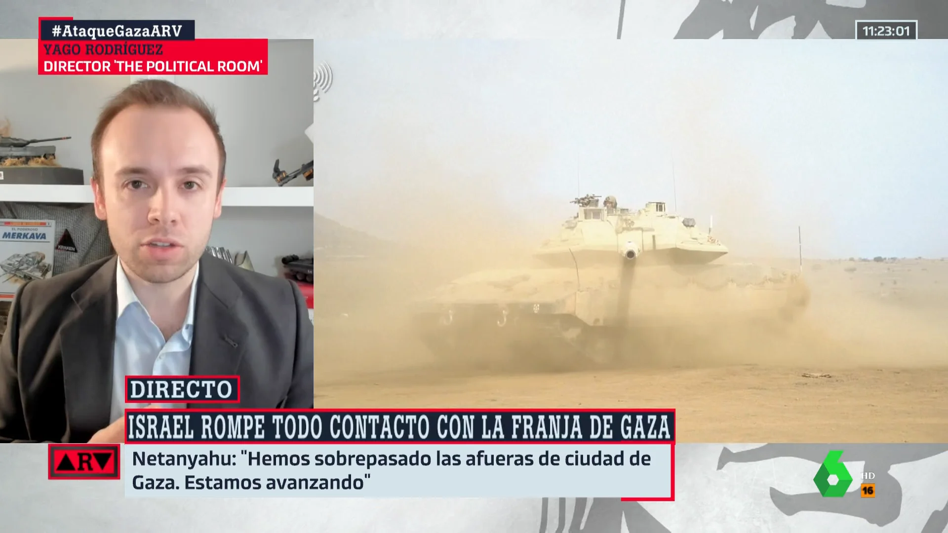 ARV - El experto Yago Rodríguez explica los planes del Ejército de Israel dentro de la franja de Gaza