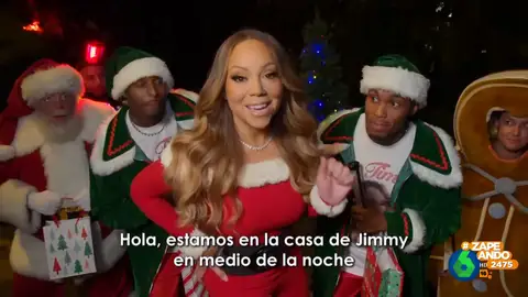 Mariah Carey se cuela en la casa de Jimmy Kimmel para gastarle una broma muy navideña