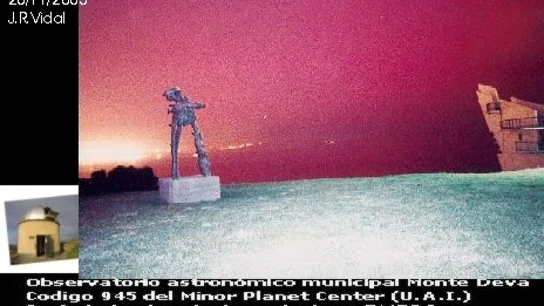 Una aurora boreal fotografiada en Gijón (Asturias), en noviembre de 2003 Una aurora boreal fotografiada en Gijón (Asturias), en noviembre de 2003