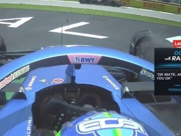 Esteban Ocon llama "idiota" a Alonso por radio