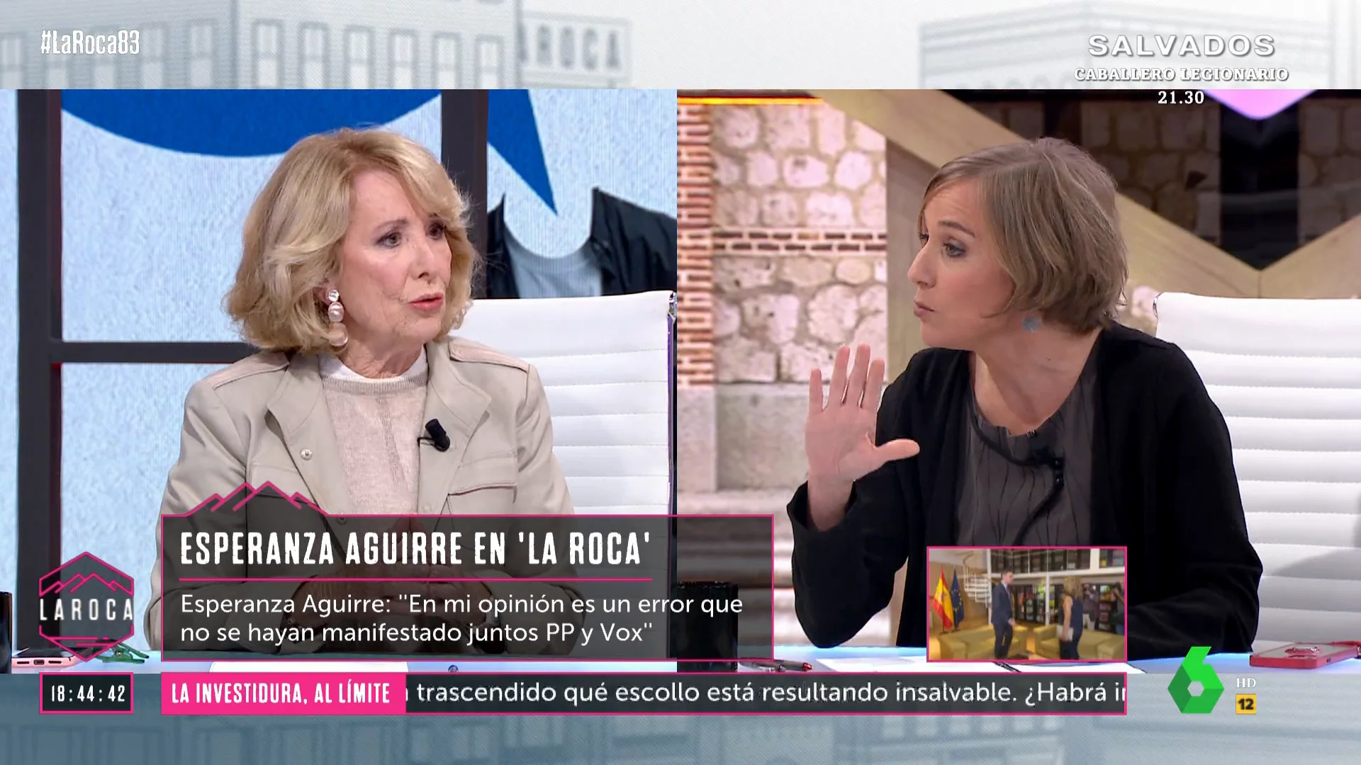 Tania Sánchez y Esperanza Aguirre