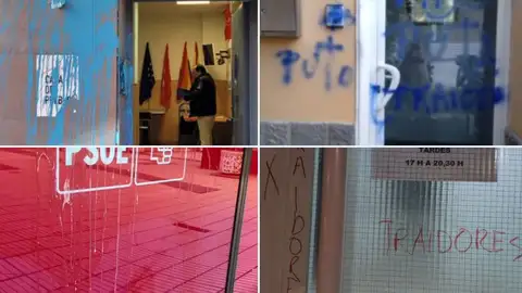 El PSOE denuncia los actos vandálicos contra sus sedes y exige al PP que los condene
