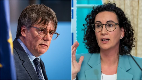 Puigdemont y Marta Rovira, en una imagen de archivo Puigdemont y Marta Rovira, en una imagen de archivo