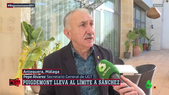 La crítica de Pepe Álvarez (UGT) a las protestas frente a las sedes del PSOE: "Se ha sobrepasado una línea" La crítica de Pepe Álvarez (UGT) a las protestas frente a las sedes del PSOE: "Se ha sobrepasado una línea"
