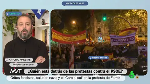 "No sé quiénes tiraron las piedras, pero si sé quiénes estaban allí, quiénes convocaron, quienes alentaron la violencia contra la policía, y entre ellos había gente de Vox", afirma rotundo el periodista Antonio Maestre en este vídeo de Más Vale Tarde.