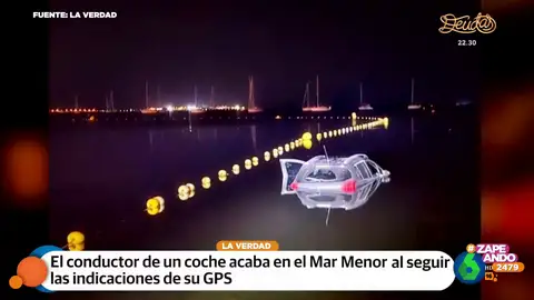 Un conductor termina en el Mar Menor con su coche por seguir las indicaciones del GPS