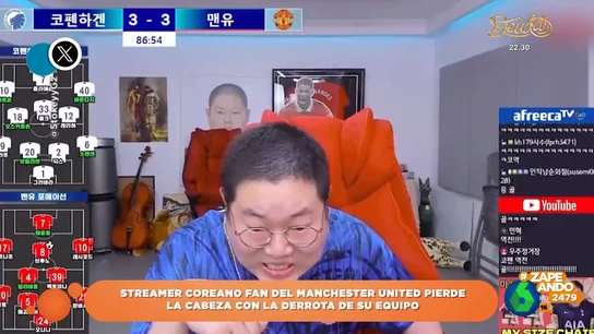 El cabreo viral de un streamer al ver perder al Manchester en Champions El cabreo viral de un streamer al ver perder al Manchester en Champions