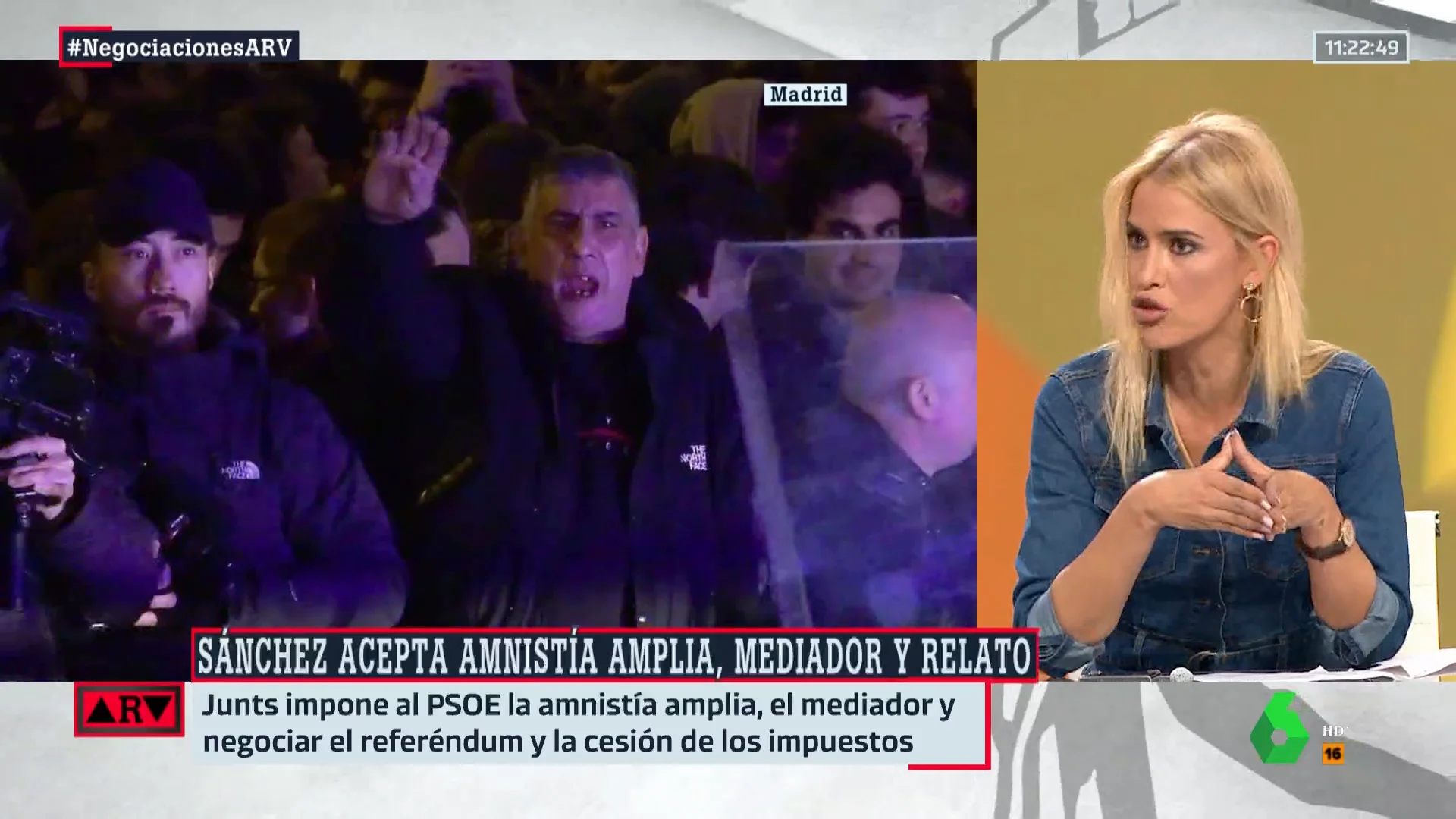 ARV- Afra Blanco:"Si sigues yendo a estas protestas, estás aupando al fascismo"