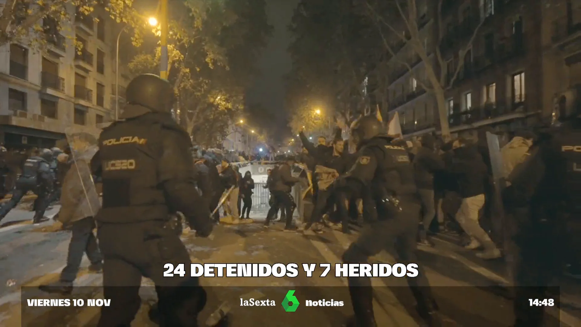 Imagen de violencia en las protestas contra la amnistía