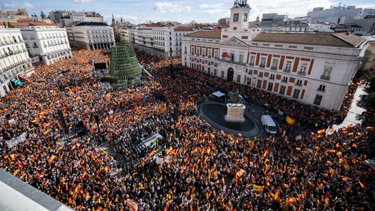 Movilización contra la amnistía en la Puerta del Sol Movilización contra la amnistía en la Puerta del Sol