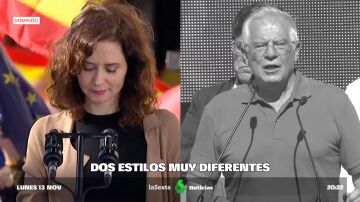 Dos estilos y una hemeroteca: Ayuso calló ante el "Sánchez a prisión" mientras Borrell paró la "cárcel para Puigdemont"