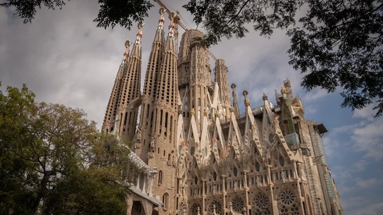 Imagen de archivo del exterior de la catedral de la Sagrada Familia. Imagen de archivo del exterior de la catedral de la Sagrada Familia.