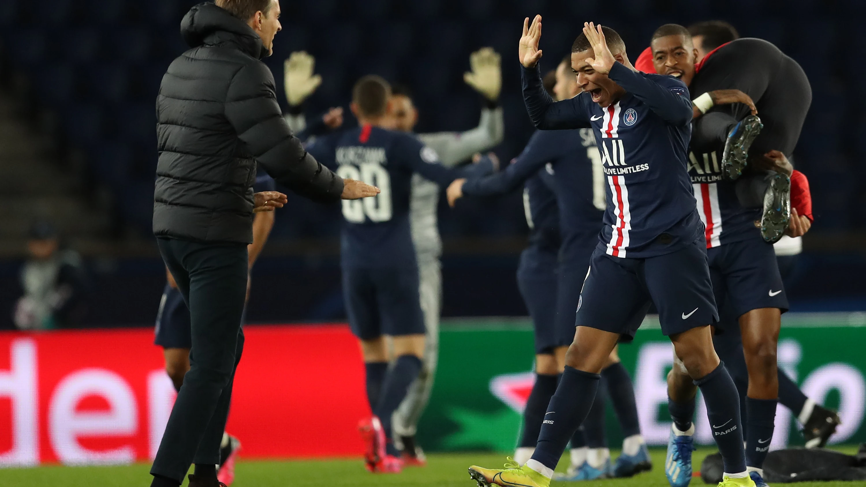 Thomas Tuchel y Kylian Mbappé