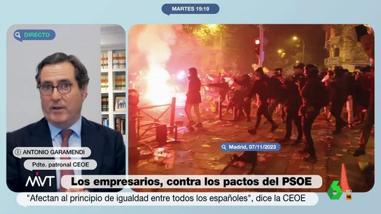 Antonio Garamendi, presidente de la CEOE, en Más Vale Tarde Antonio Garamendi, presidente de la CEOE, en Más Vale Tarde