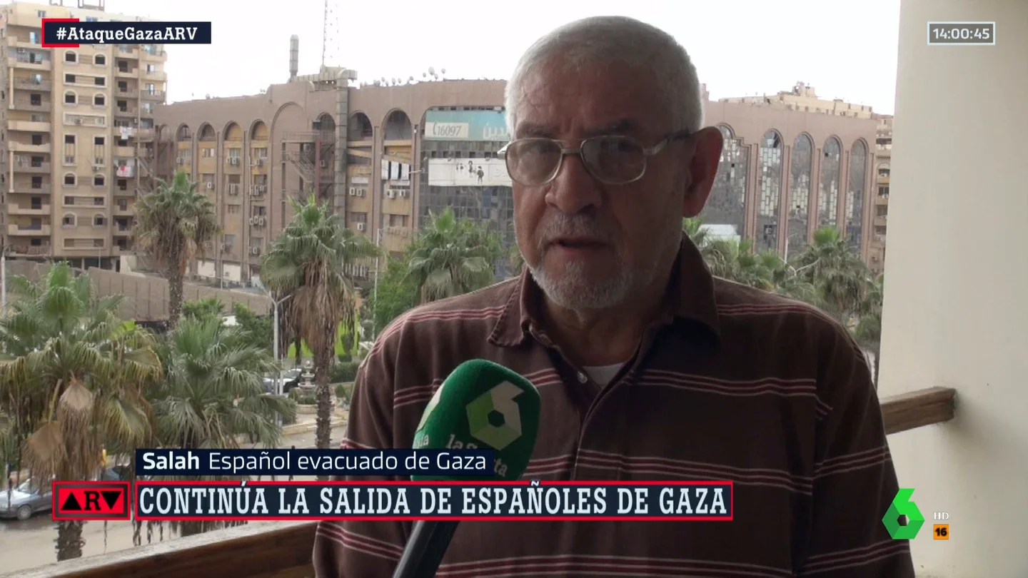 El testimonio de Salah, un español evacuado de Gaza: "No sé hasta dónde van a llegar" El testimonio de Salah, un español evacuado de Gaza: "No sé hasta dónde van a llegar"