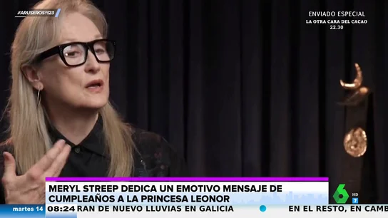El tierno mensaje de Meryl Streep a la princesa de Asturias: "Que nunca pierda la niña que fue antes de cumplir los 18 años" El tierno mensaje de Meryl Streep a la princesa de Asturias: "Que nunca pierda la niña que fue antes de cumplir los 18 años"