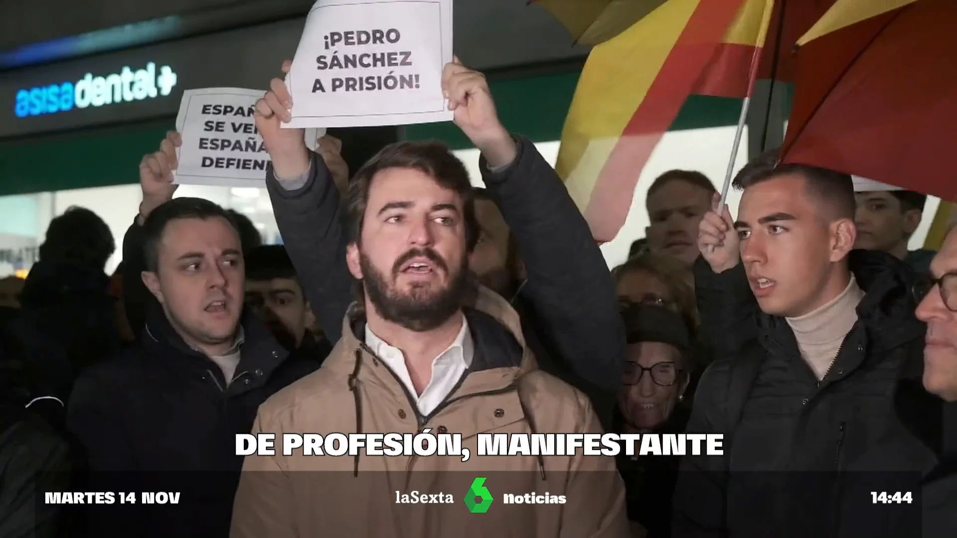 El vicepresidente de Castilla y León, Juan García-Gallardo, en una protesta contra la amnistía