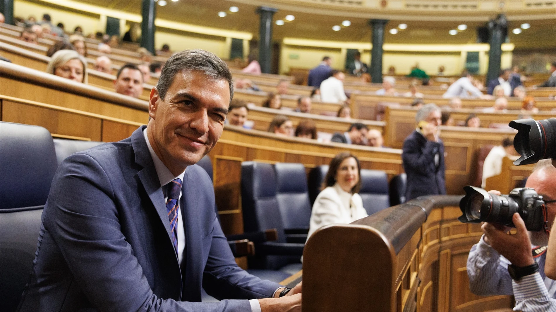  El presidente del Gobierno en funciones, Pedro Sánchez, en un peno del Congreso.