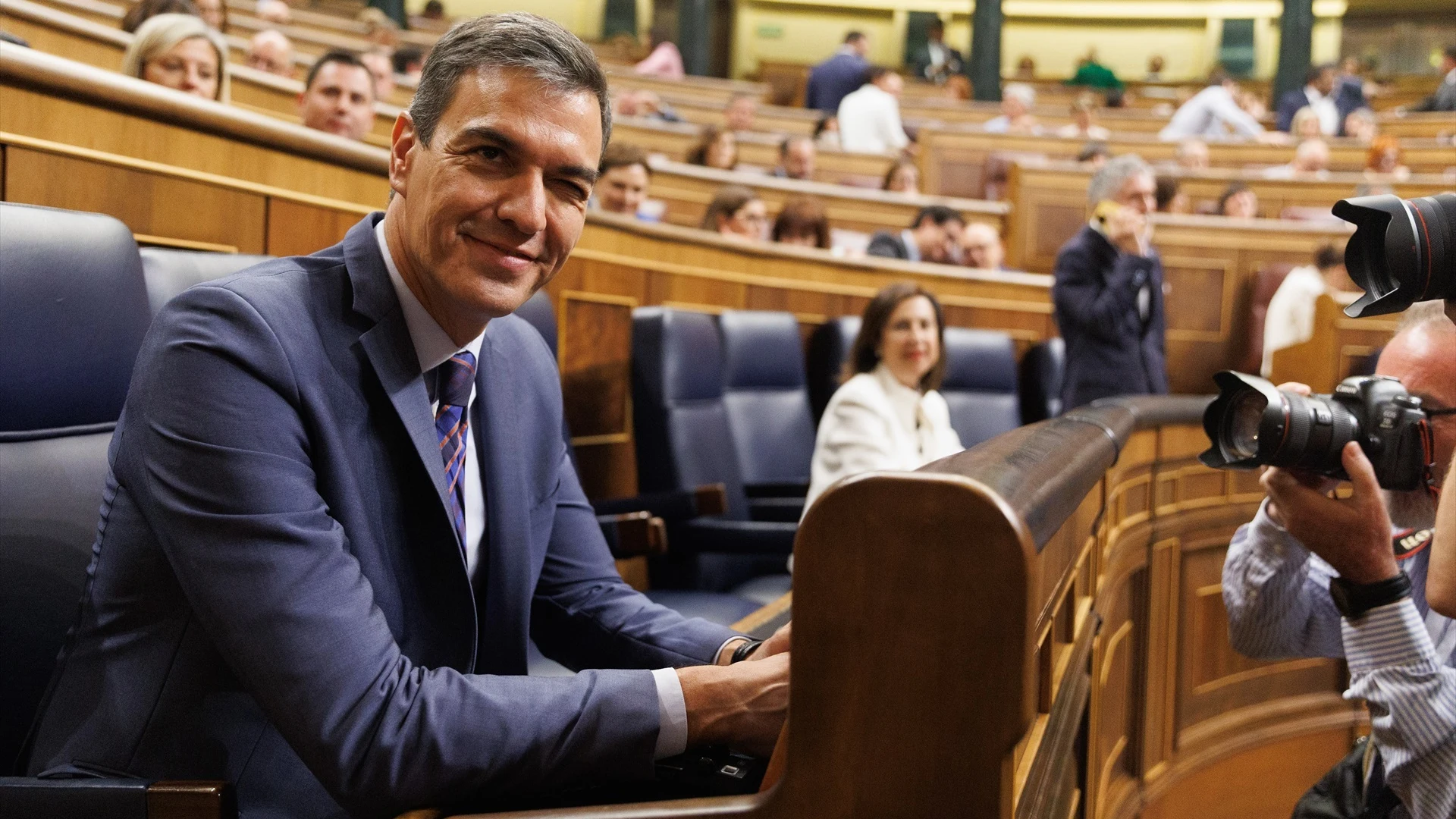  El presidente del Gobierno en funciones, Pedro Sánchez, en un peno del Congreso.