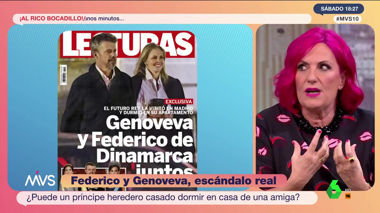 Karmele Izaguirre, redactora jefa de 'Lecturas', en Más Vale Sábado. "Es muy absurdo": la tajante crítica de Karmele Izaguirre a las "excusas" de Genoveva Casanova sobre su encuentro con Federico de Dinamarca