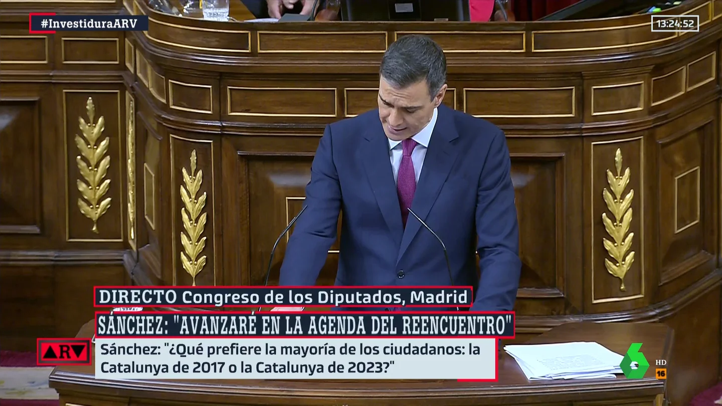 Pedro Sánchez en su debate de investidura Pedro Sánchez en su debate de investidura