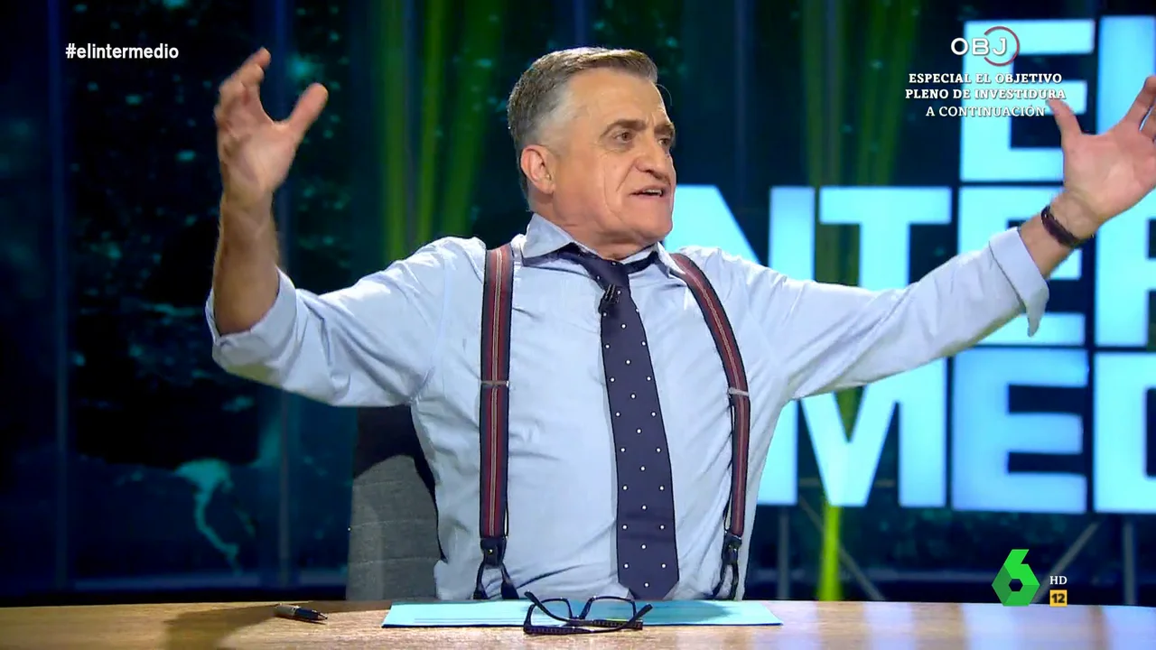 La reacción de Wyoming tras ver a Vox abandonar el Congreso en pleno debate de investidura: "Están siempre haciendo pellas"