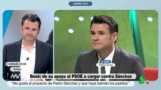 El piropo de Marina Valdés a Iñaki López a propósito de Miguel Bosé Marina Valdés bucea en la hemeroteca de laSexta para recordar cómo era el apoyo de Miguel Bosé al PSOE en el pasado y allí se encuentra con un Iñaki López más joven que entrevistaba al cantante. La reacción del presentador, en este vídeo.